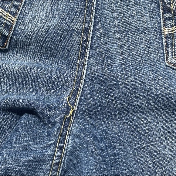 L.E.I. Jeans Womens 13 Sophia Hip Hugger Flare Dark Wash Bell Bottoms Girly BOHO - Picture 7 of 7